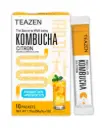 TEAZEN Kombucha Citron – Thé instantané KORÉEN au yuzu avec probiotiques – 10 sachets – Sans sucre, végétalien, faible en calories – Préparation pour boisson fermentée aux agrumes