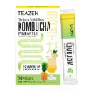 TEAZEN Kombucha Pineapple – Instant Probiotic Fermented Tea – 10 Bags – Sugar-Free, Vegan, Low Calorie – Tropical KOREAN Drink Mix with Prebiotics