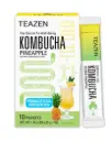TEAZEN Kombucha Ananas – Thé fermenté probiotique instantané – 10 sachets – Sans sucre, végétalien, faible en calories – Préparation pour boisson KORÉEN tropicale avec prébiotiques