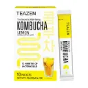 TEAZEN Classic Lemon Kombucha – Instant-Teegetränk mit probiotischem Geschmack – 10 Beutel – Zuckerfrei, vegan, kalorienarm – Koreanischer fermentierter Tee mit Präbiotika
