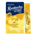 TEAZEN Kombucha Thé Citron Gingembre – Chaud & Froid – Avec Probiotiques et Postbiotiques Vivants – Relaxant et Réconfortant pour les Rhumes et les Maux de Gorge – Boisson d’Hydratation en Poudre, Sans Sucre – 10 Sticks